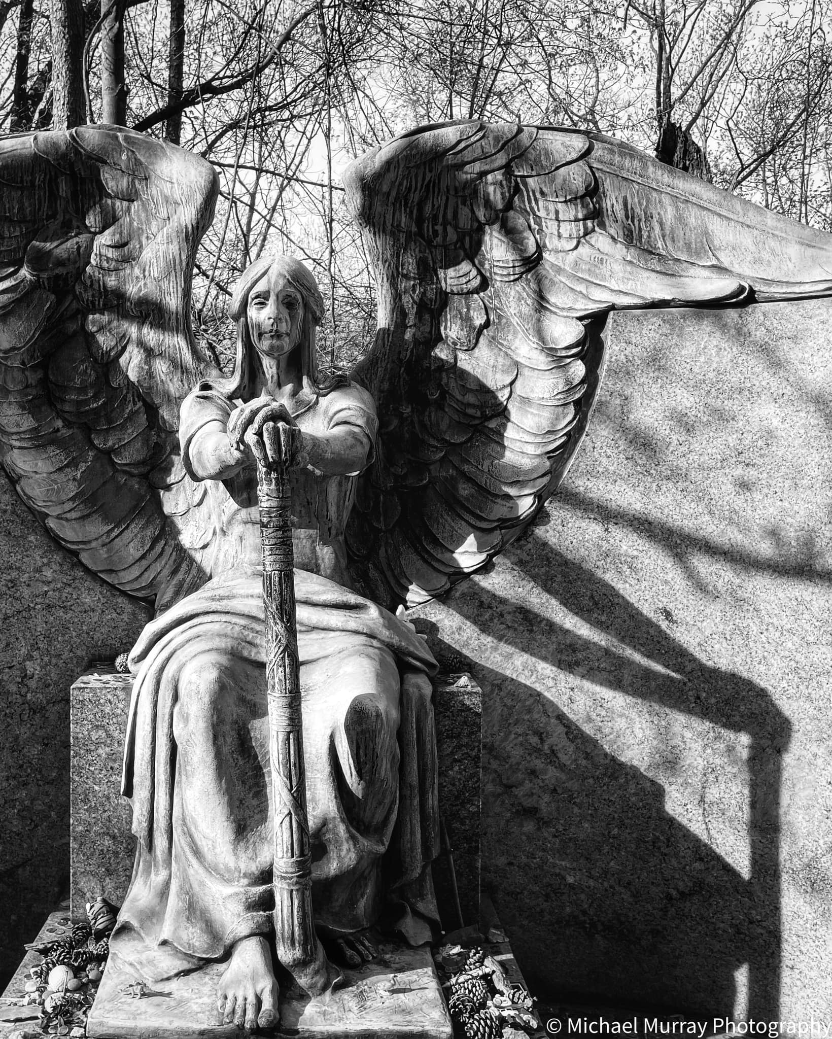 ニール・ローズ・バッファロー・サンダー　胸像　オブジェ Gothic angel statue in Cleveland's Lakeview Cemetery