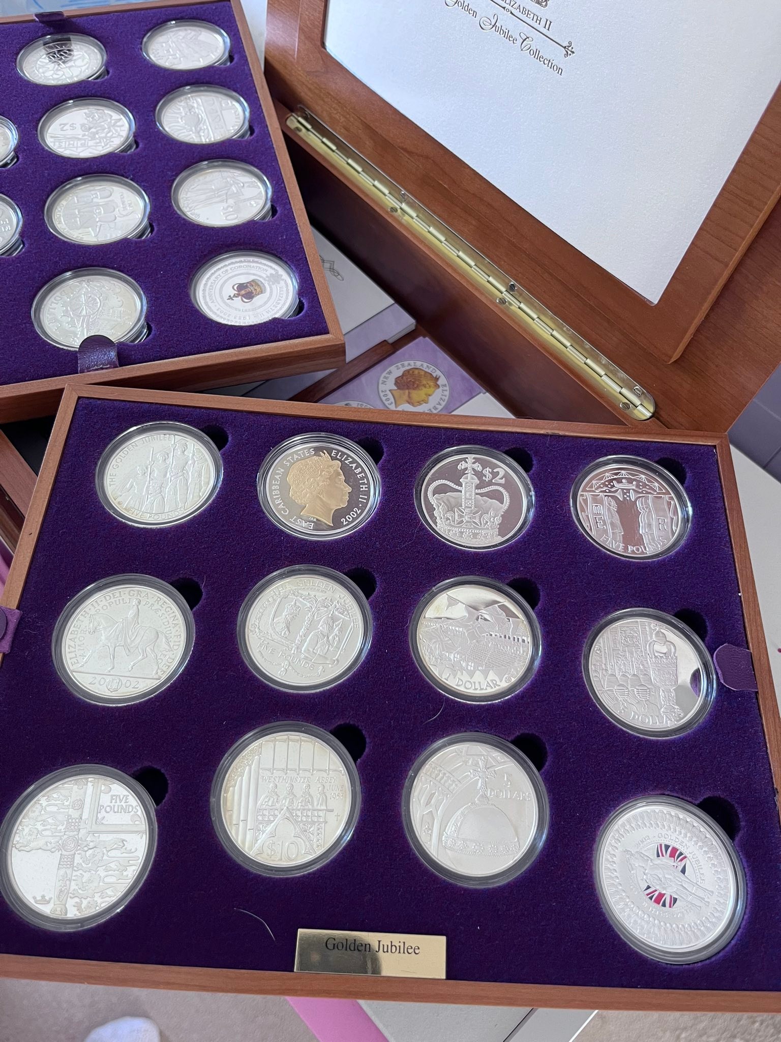 Queen Elizabeth II Golden Jubilee 24-coin silver proof collection