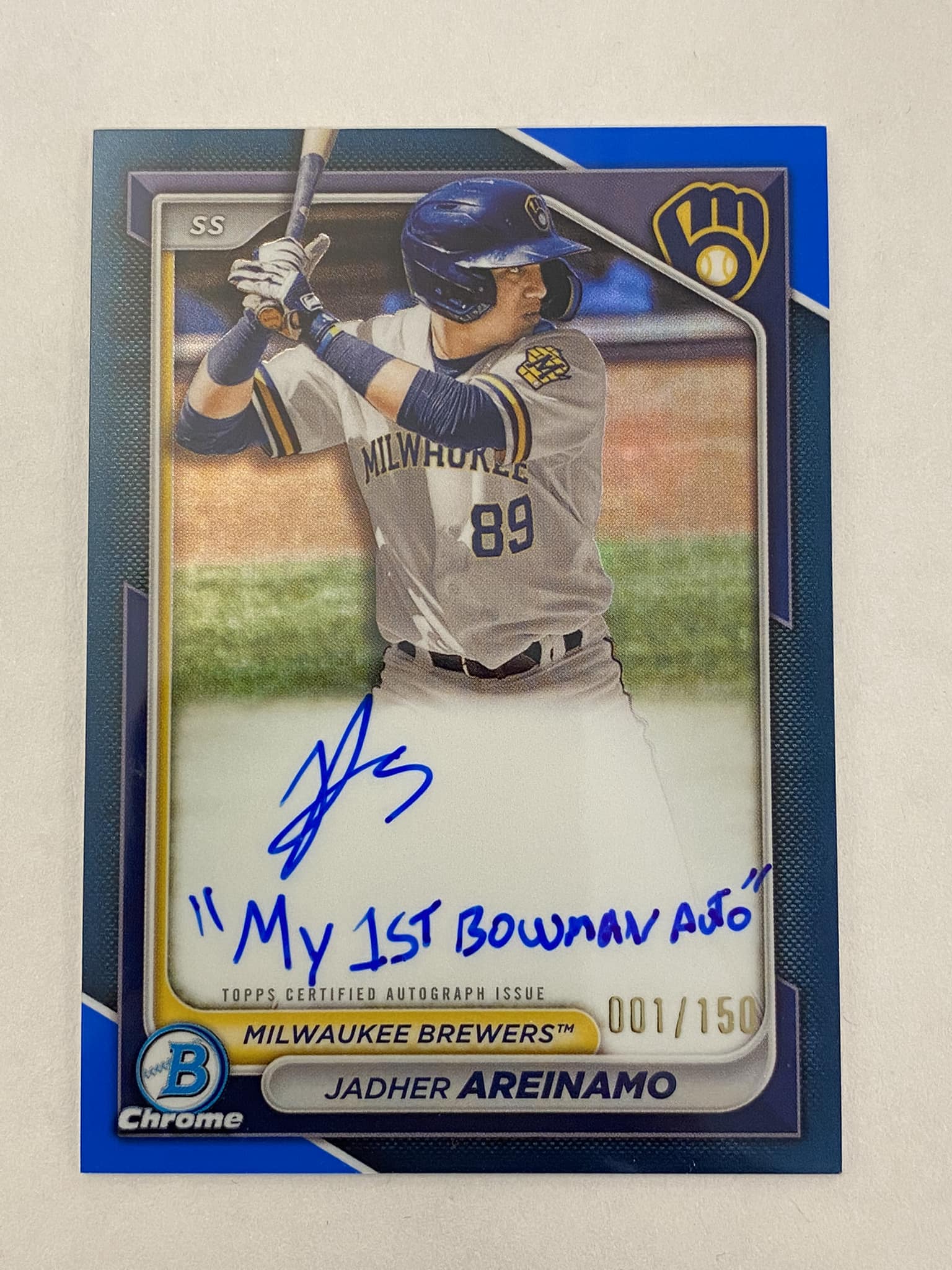 Is the 2024 Bowman Auto /150 the first signed card?