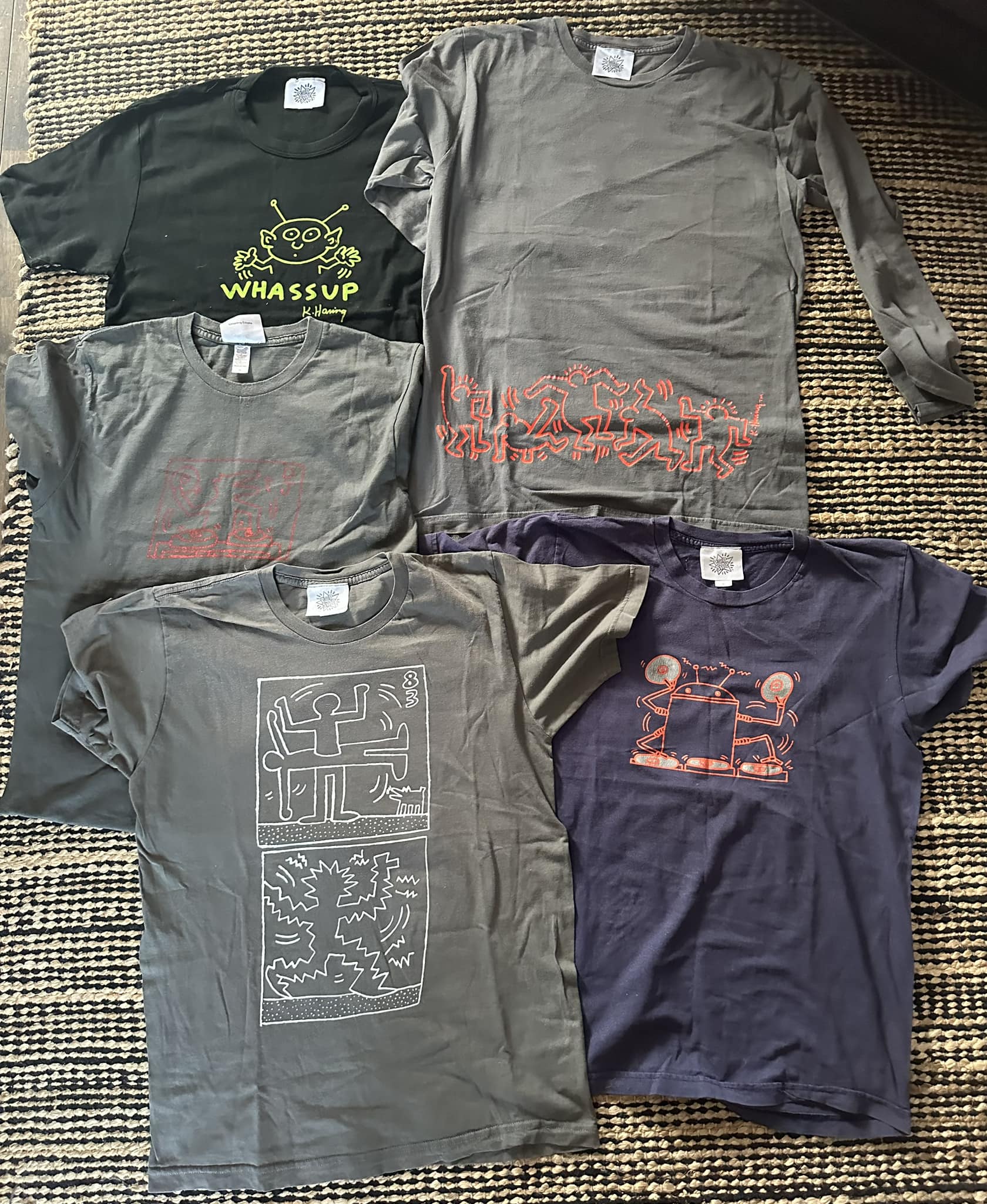 Original Keith Haring from his pop shop in America - late 80s T-shirts