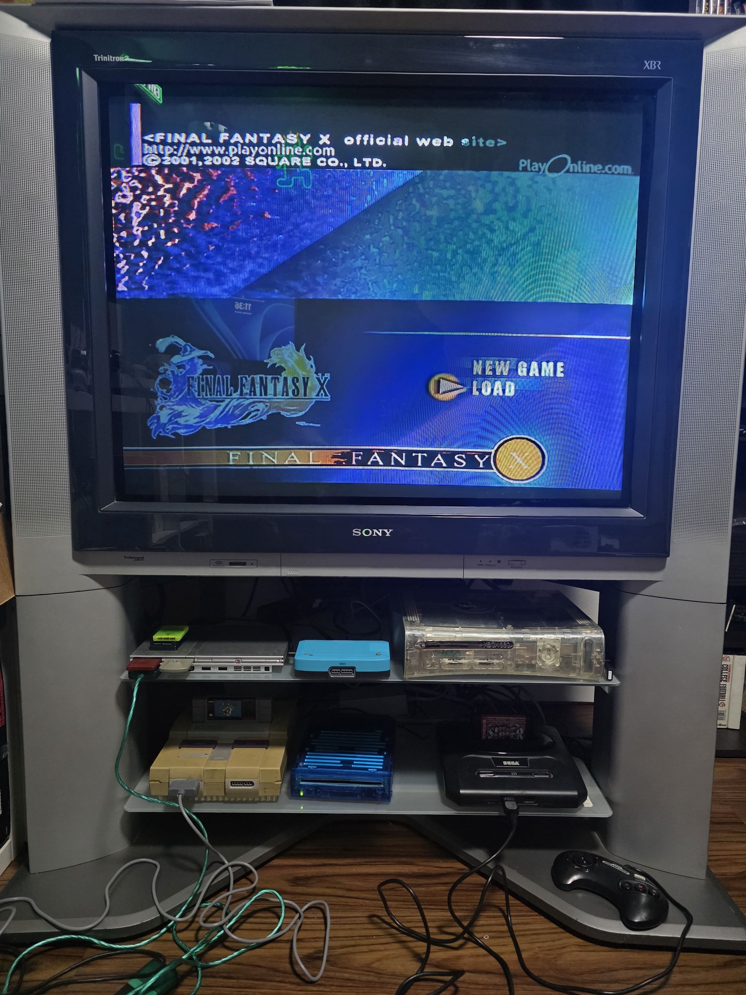 Retro gaming setups from 80's, 90's, and 00's with modded hardware