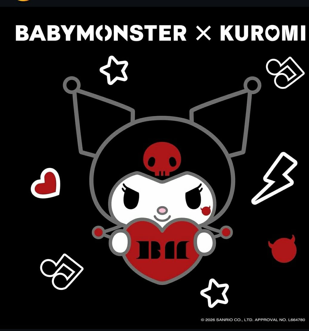 Official release ! BABYMONSTER X KUROMI B B E 2026 SANRIO SANRIOCO