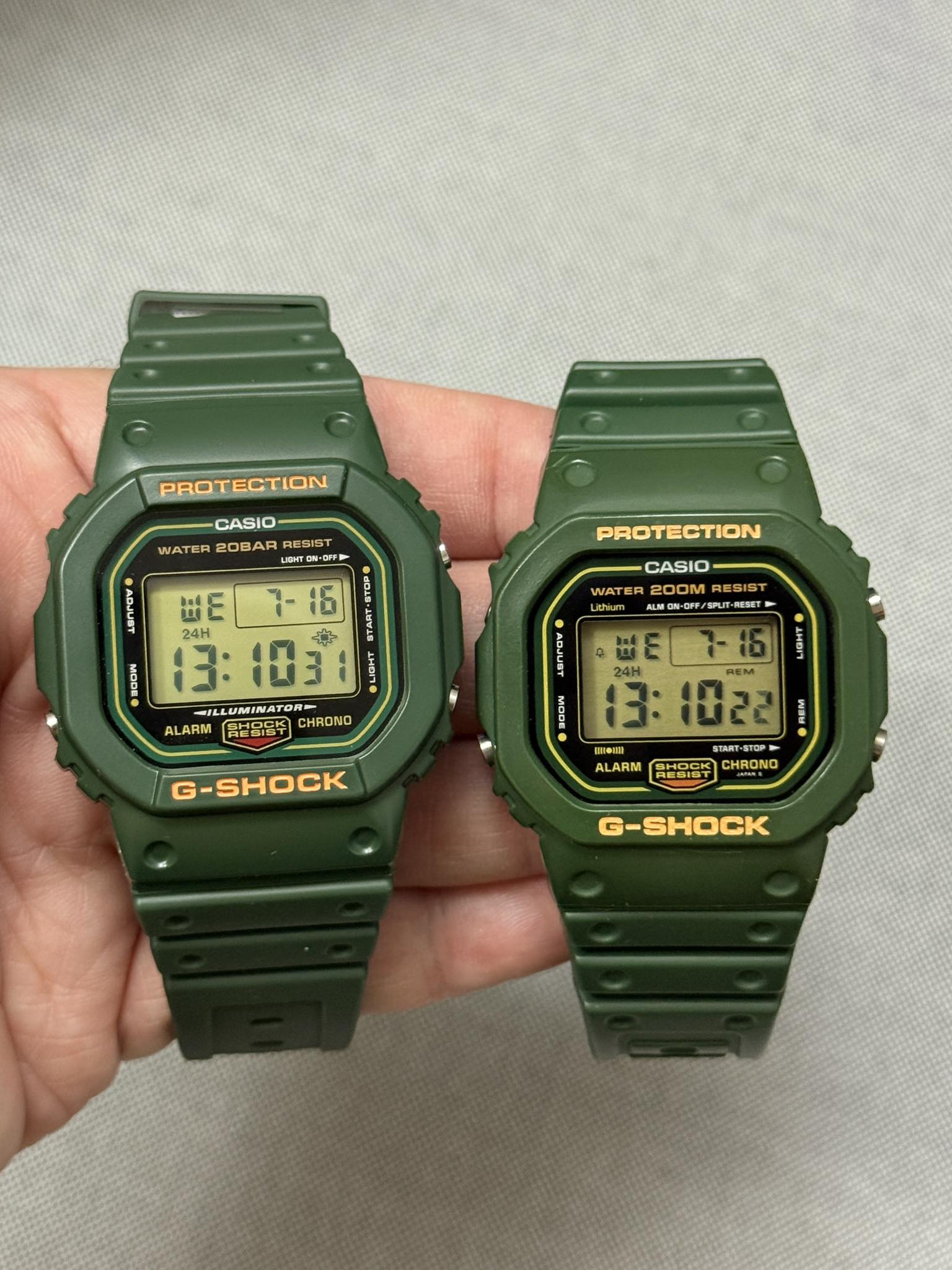 Which G Shock watch is better, the DW-5600RB-3 or the DW-5600B-3V?