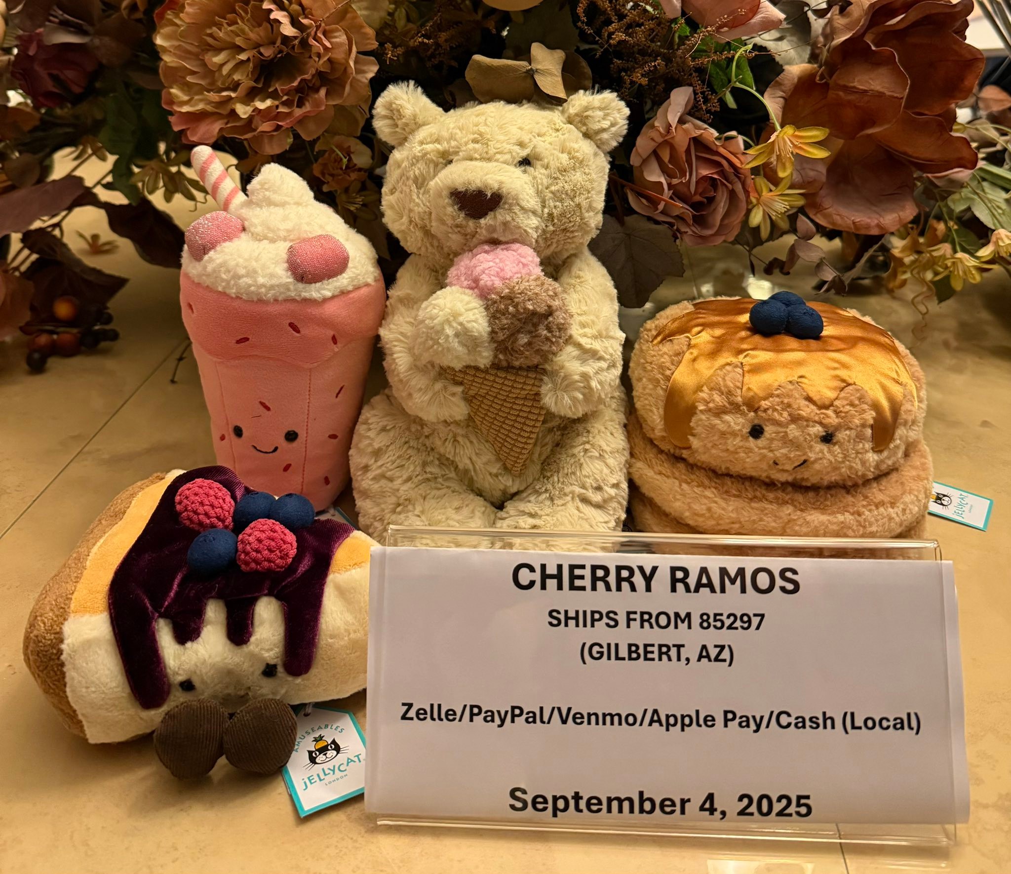 Crember cheesecake ジェリーキャット ニューヨーク限定 Jellycat Toys