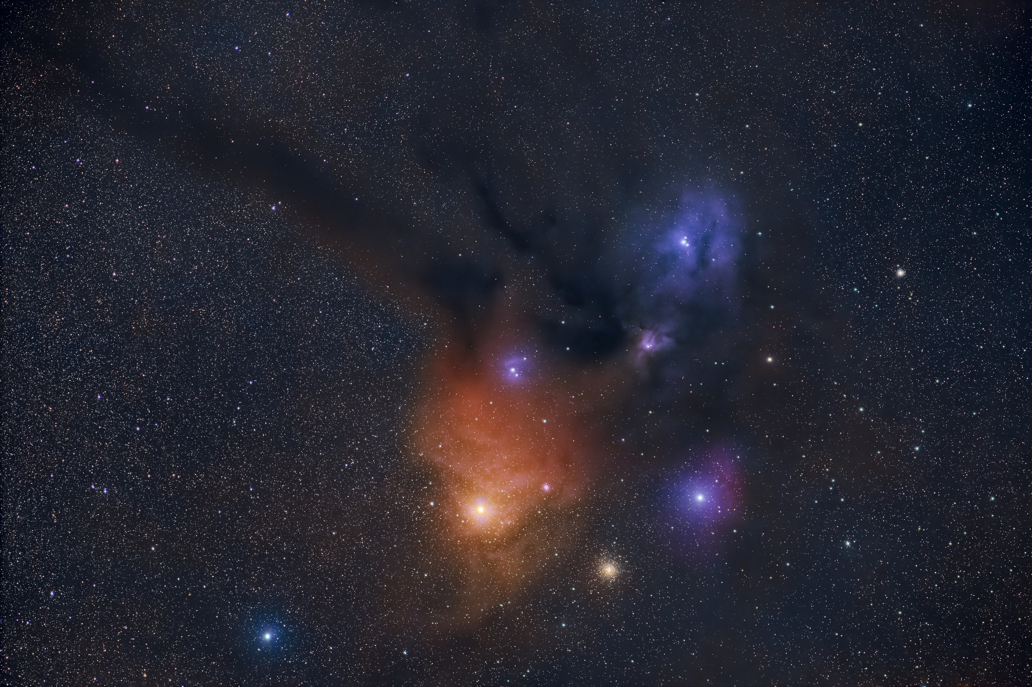 Scorpius constellation image with Antares and Messier 4