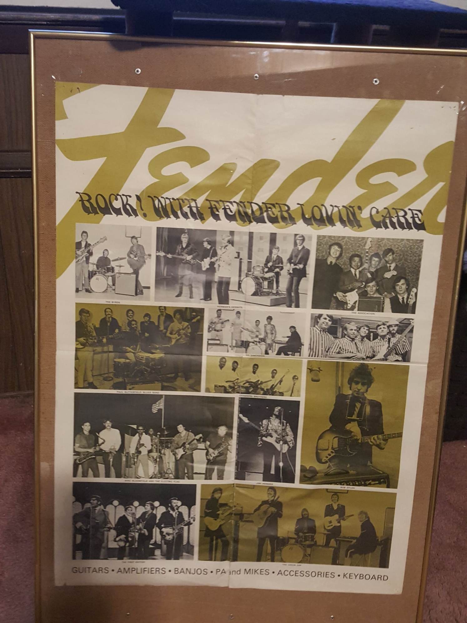 Jimi Hendrix on 1967 Fillmore poster