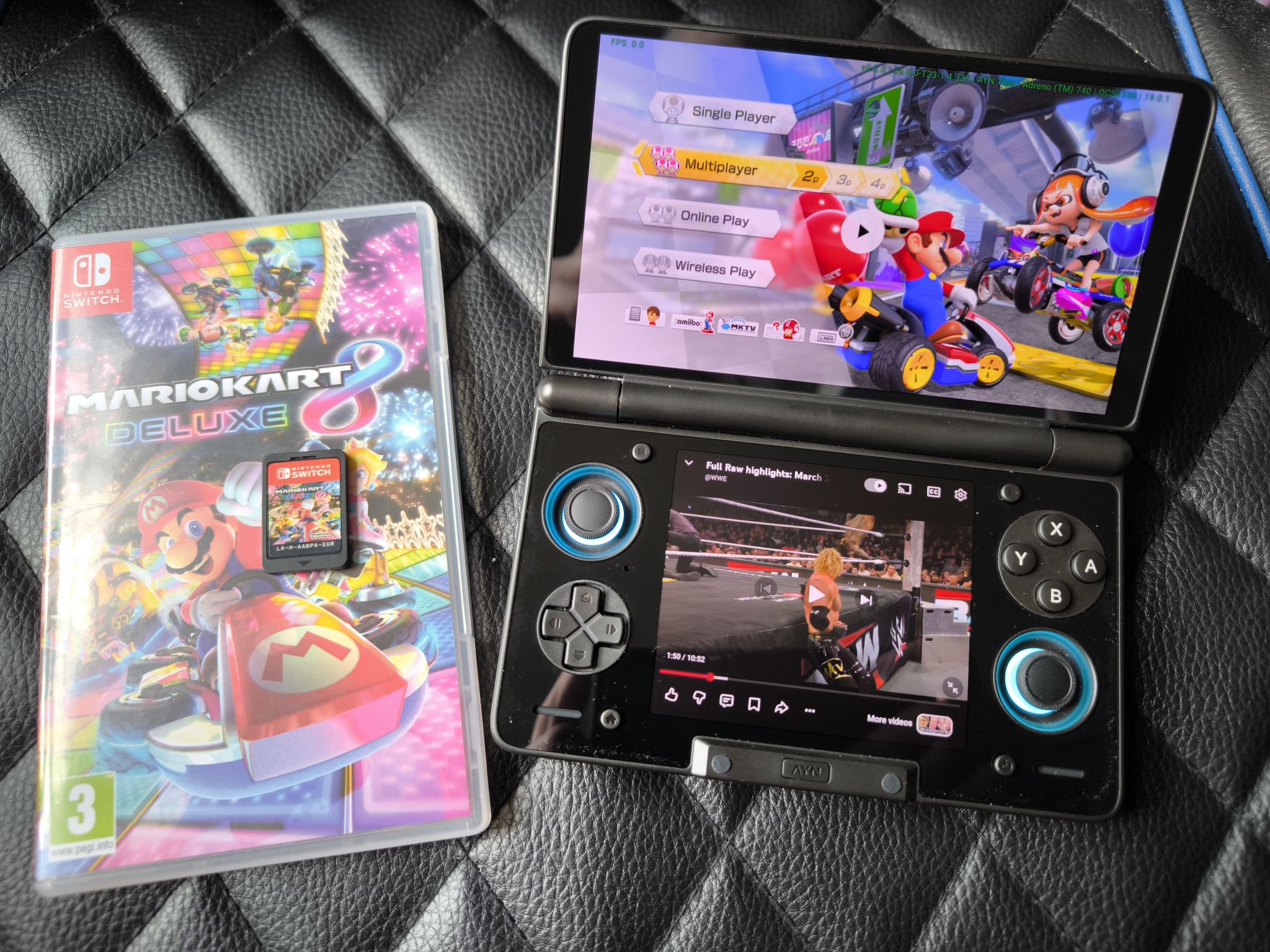 AYN Thor Max handheld review with 1TB SD card and grip