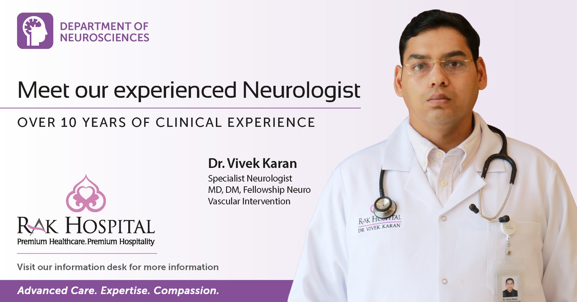 RAK Hospital - Meet our experienced Neurologist Dr. Vivek Karan ...