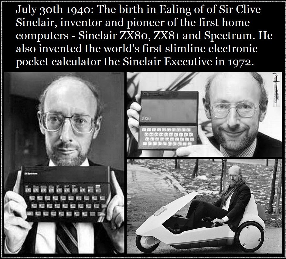Sir Clive Sinclair, inventor of ZX80 and Spectrum computers