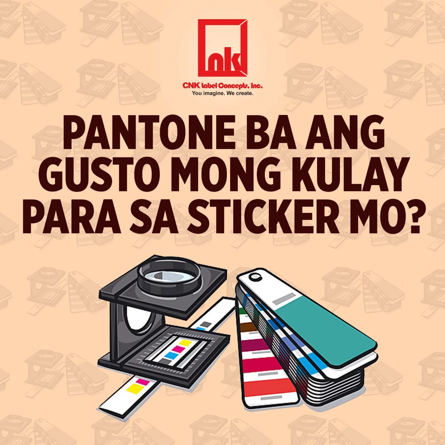 CNK - If you specify a pantone color for your sticker label, the ...