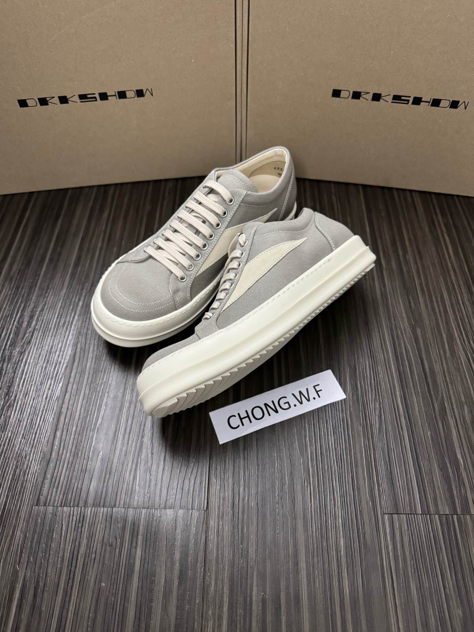 WTS RICK OWENS DRKSHDW DENIM GREY MILK VINTAGE SNEAKS | New 
