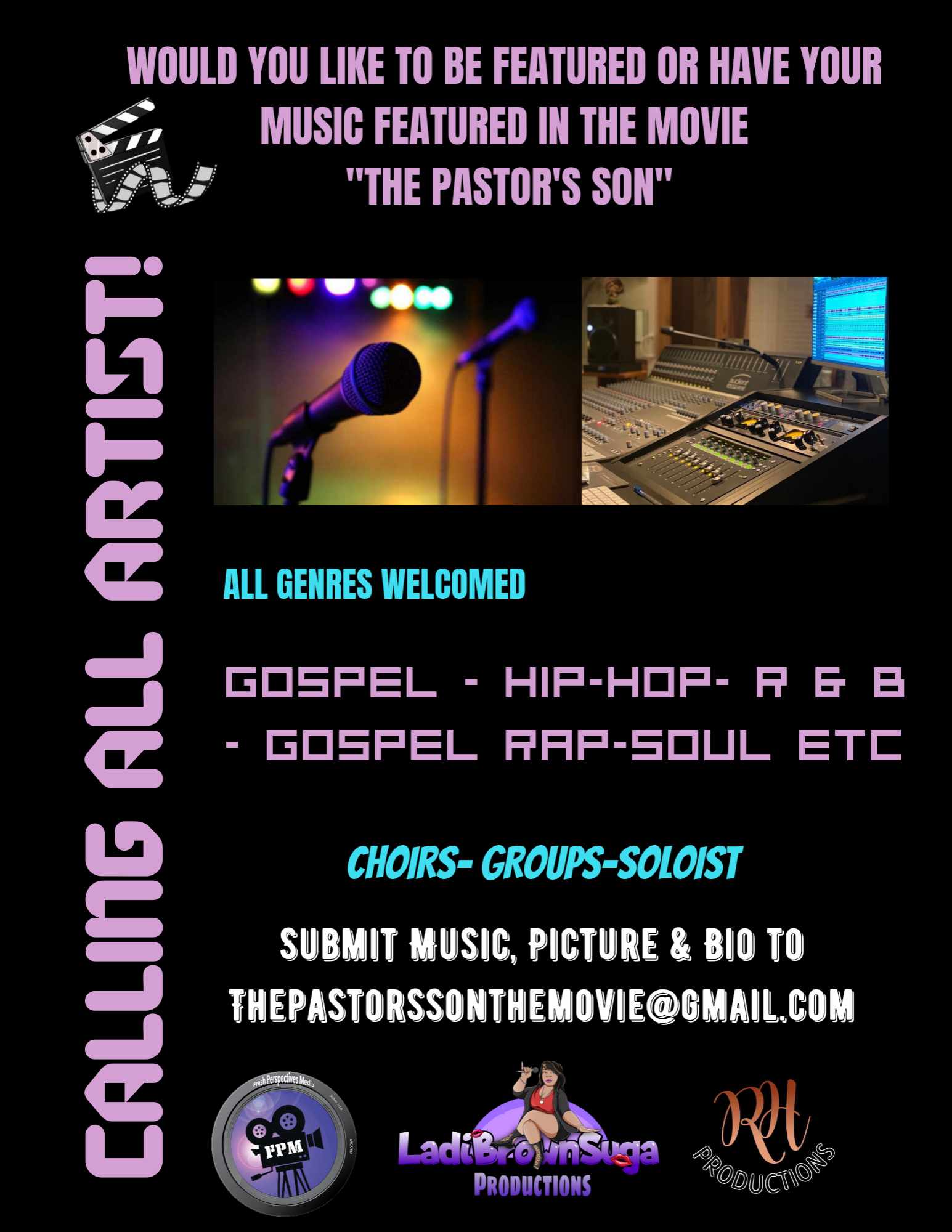 Music and talent submissions for film production in SW Virginia