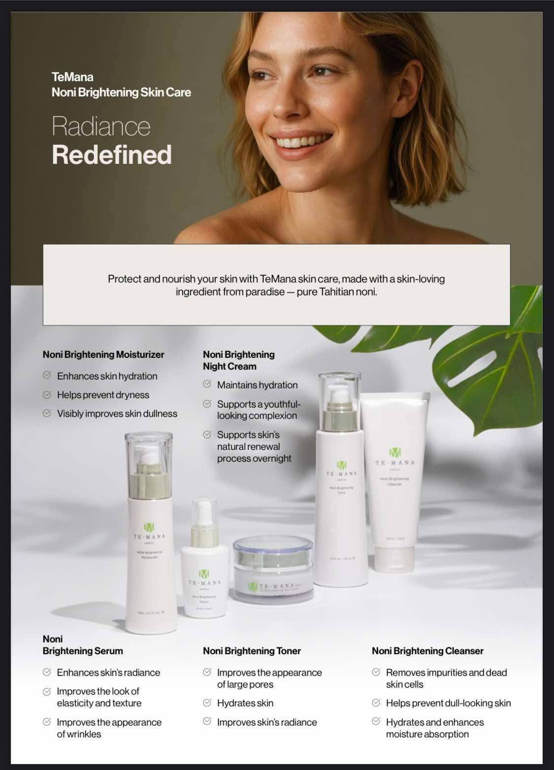 JAPANESE SKIN CARE WITH NONI Buy a TeMana Gift Set (includes all