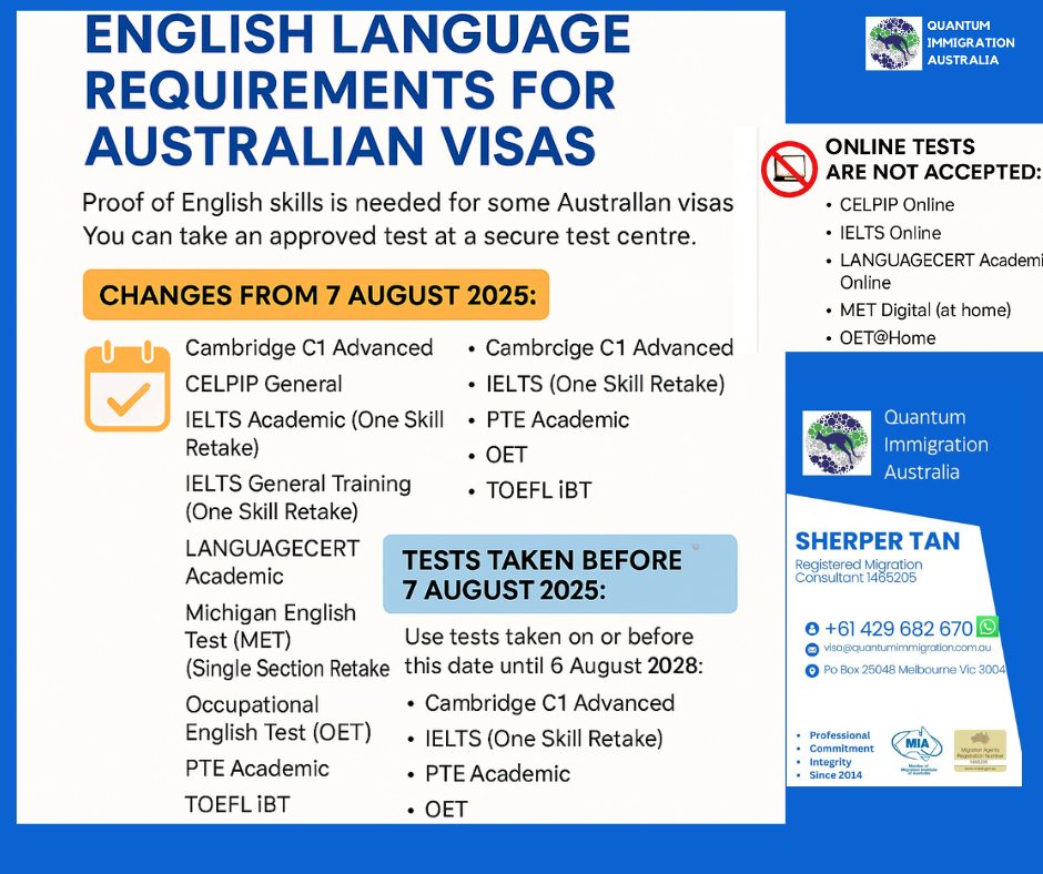 Visa Forum Australia | @everyone NEW ACCEPTABLE ENGLISH EXAMS, Home or ...