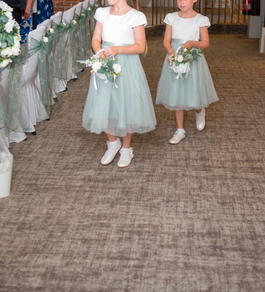 bridesmaid dresses age 10 Sage and flower girl for sale Color:NUDE MULTI neck Fabric season_S24 Two Piece Wedding Dress