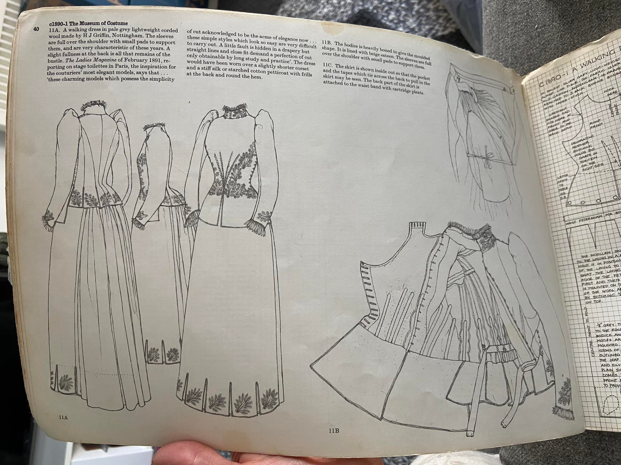 Janet Arnold's Englishwomen's dresses pattern book for sale