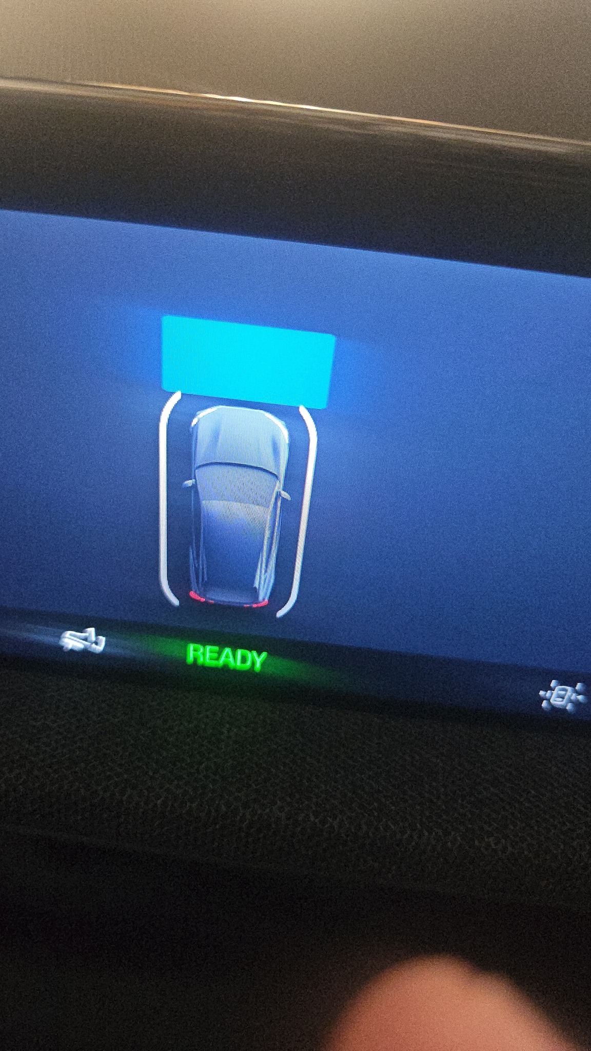 What is the blue box on my Mustang Mach-E's screen?