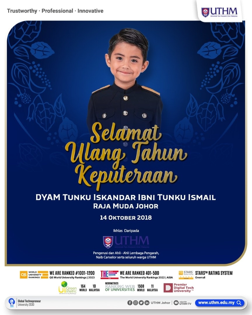Universiti - Merafak sembah dengan ucapan setinggi-tinggi tahniah serta ...