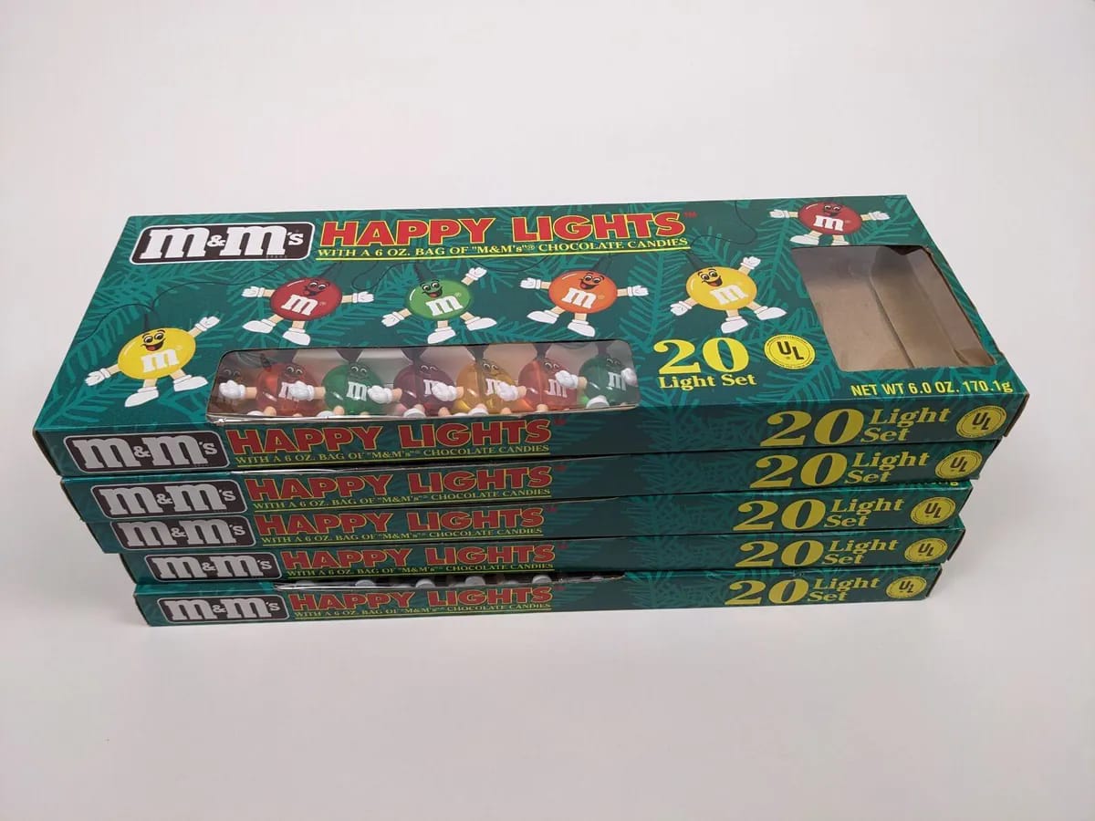 Vintage M&M's lights from 1993 still working