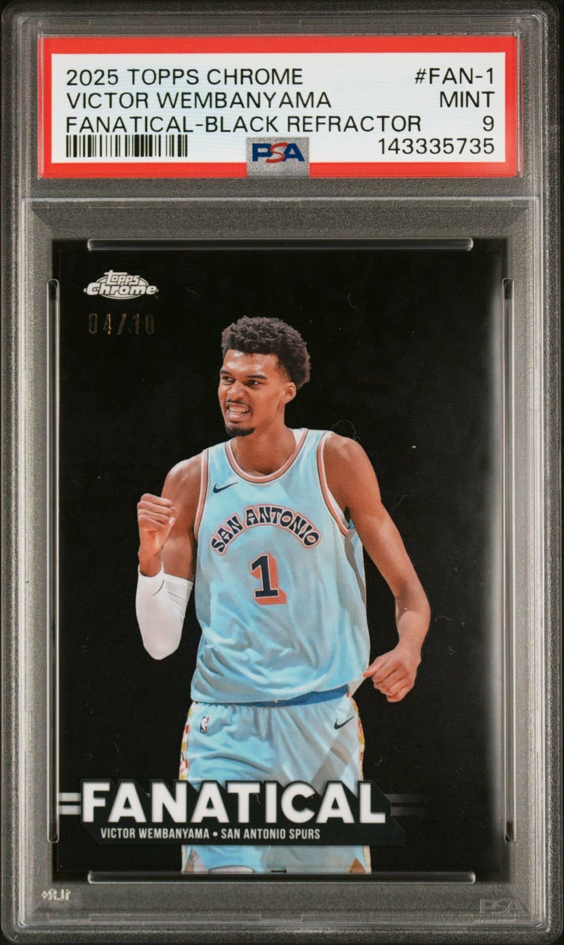 2025 Topps Chrome Fanatical black refractor