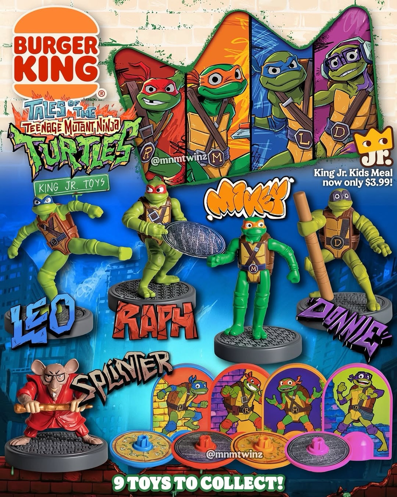 2003 Teenage Mutant Ninja Turtles Burger King Kids Meal Toys #tmnt