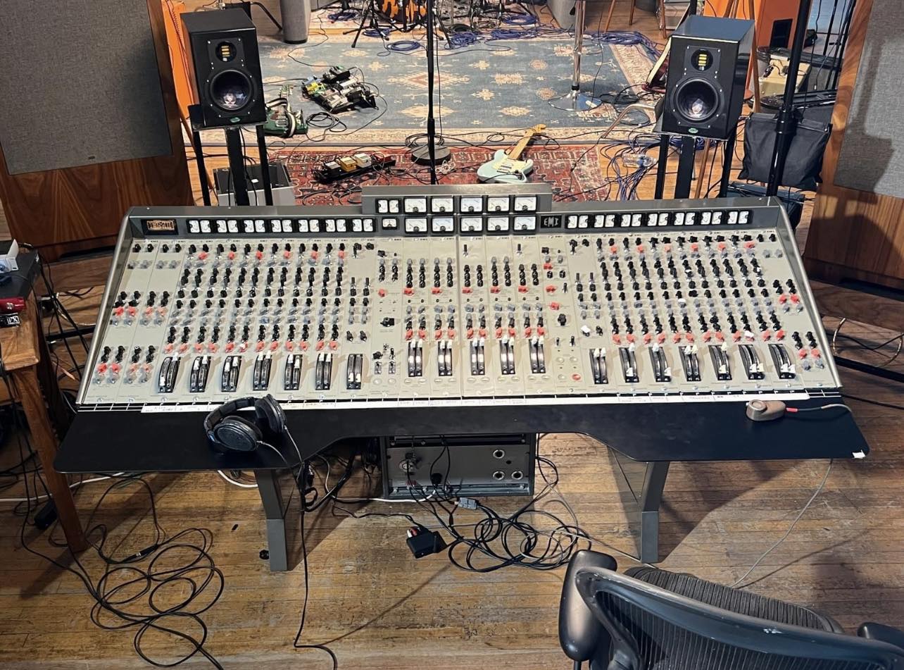 The EMI TG 12345 desk at Abbey Road