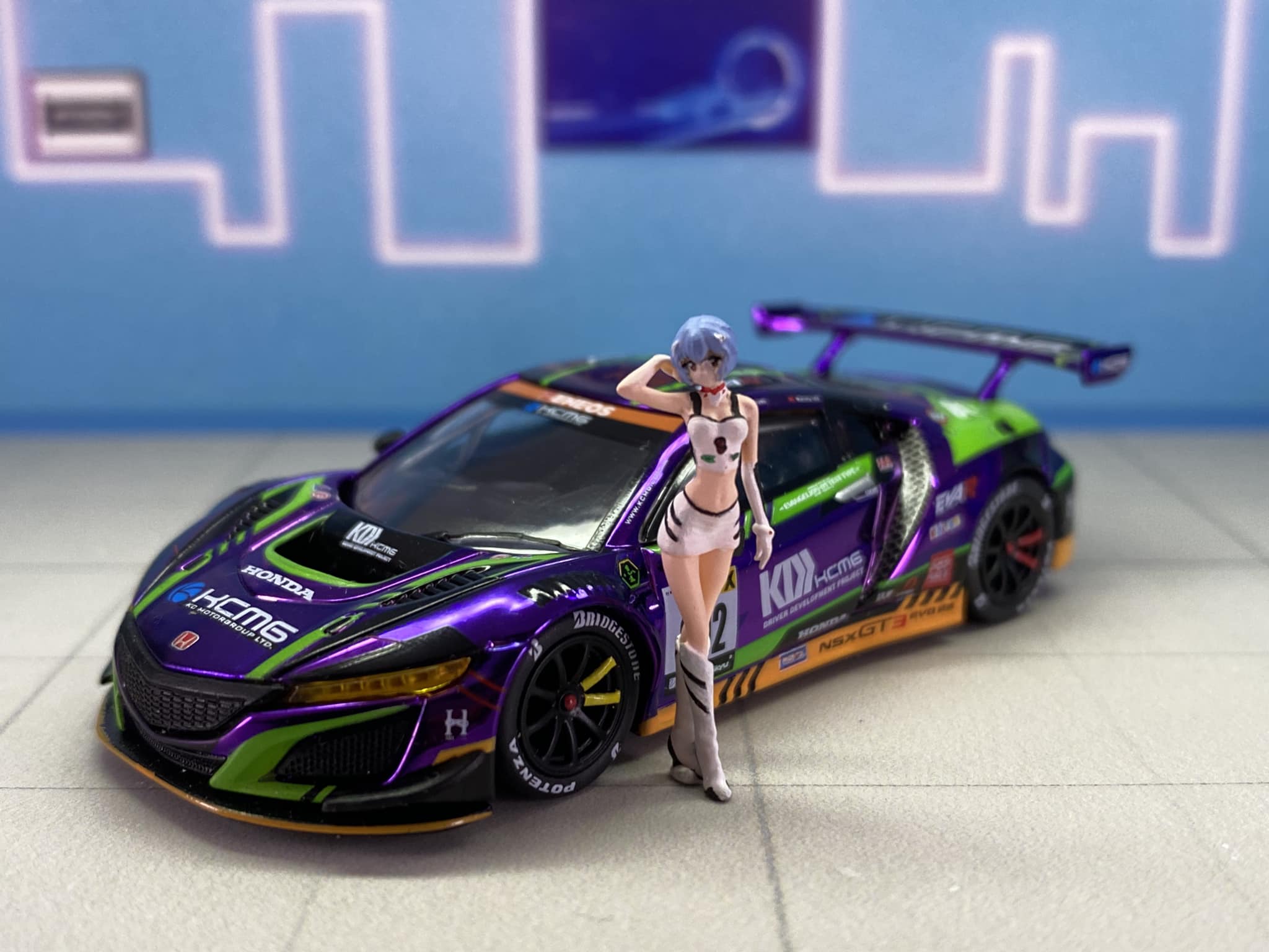 PopRace - Honda NSX GT3 EVO22 EVA RT Production Model-02 Chrome