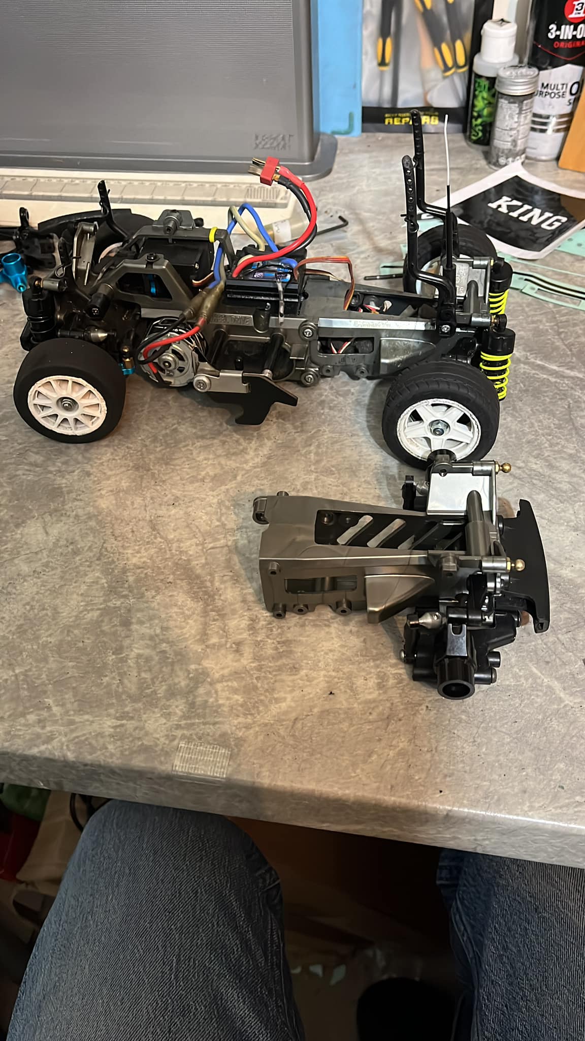 Upgrading Tamiya M03 RC car with new back end