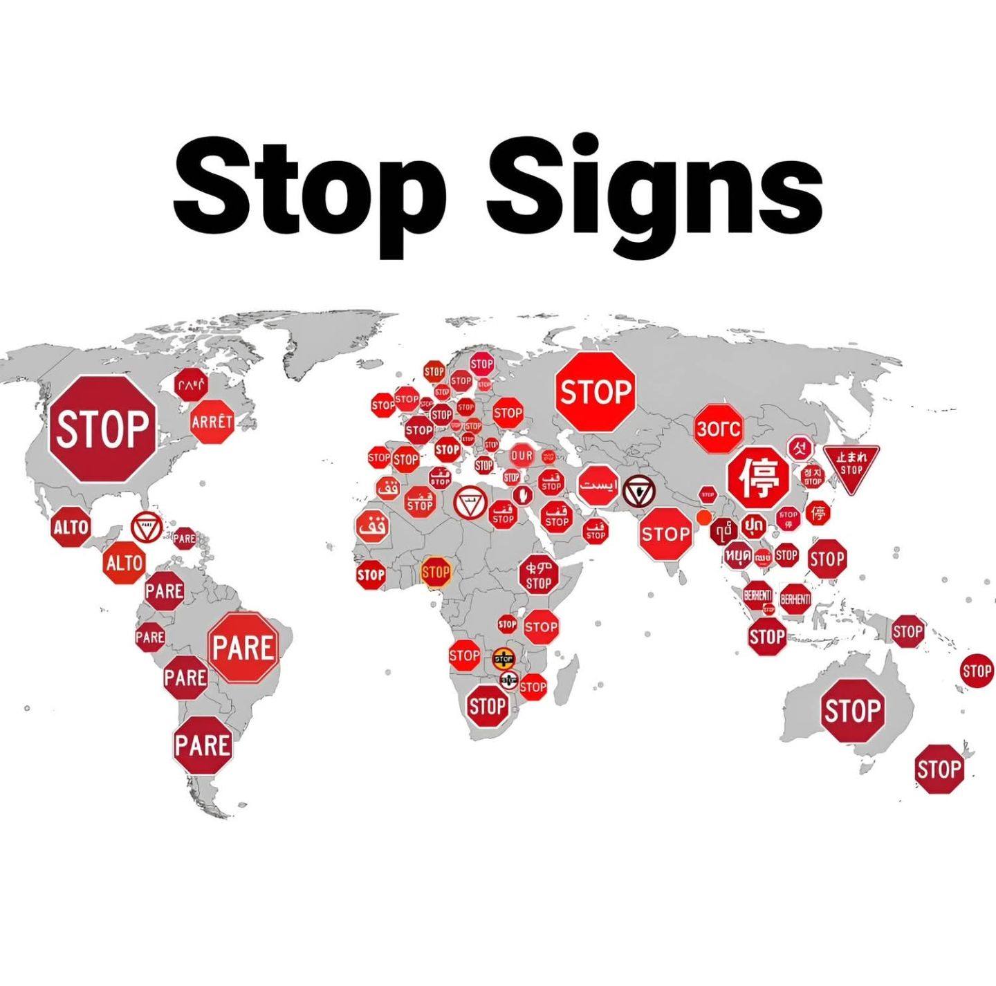 there is NO way that is MUTCD-compliant | Stop signs around the world ...