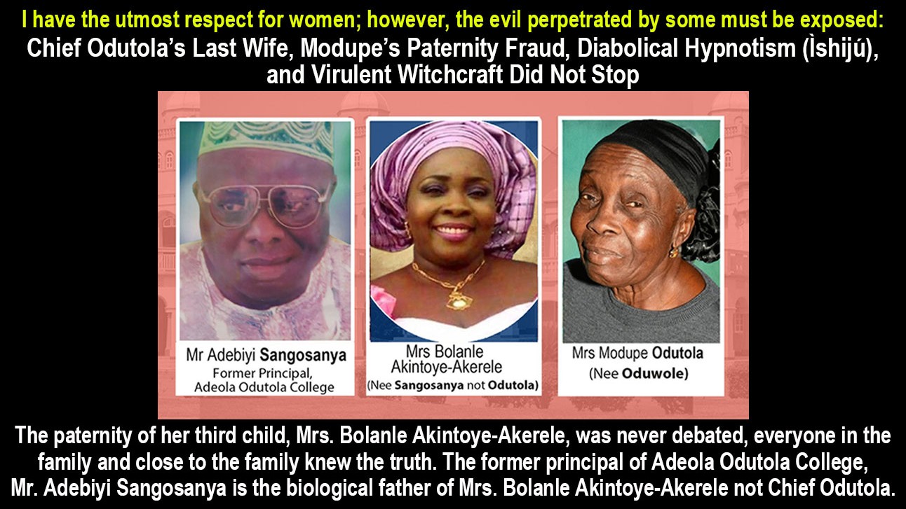 Dele - It was not Modupe’s prostitution or promiscuity that most ...