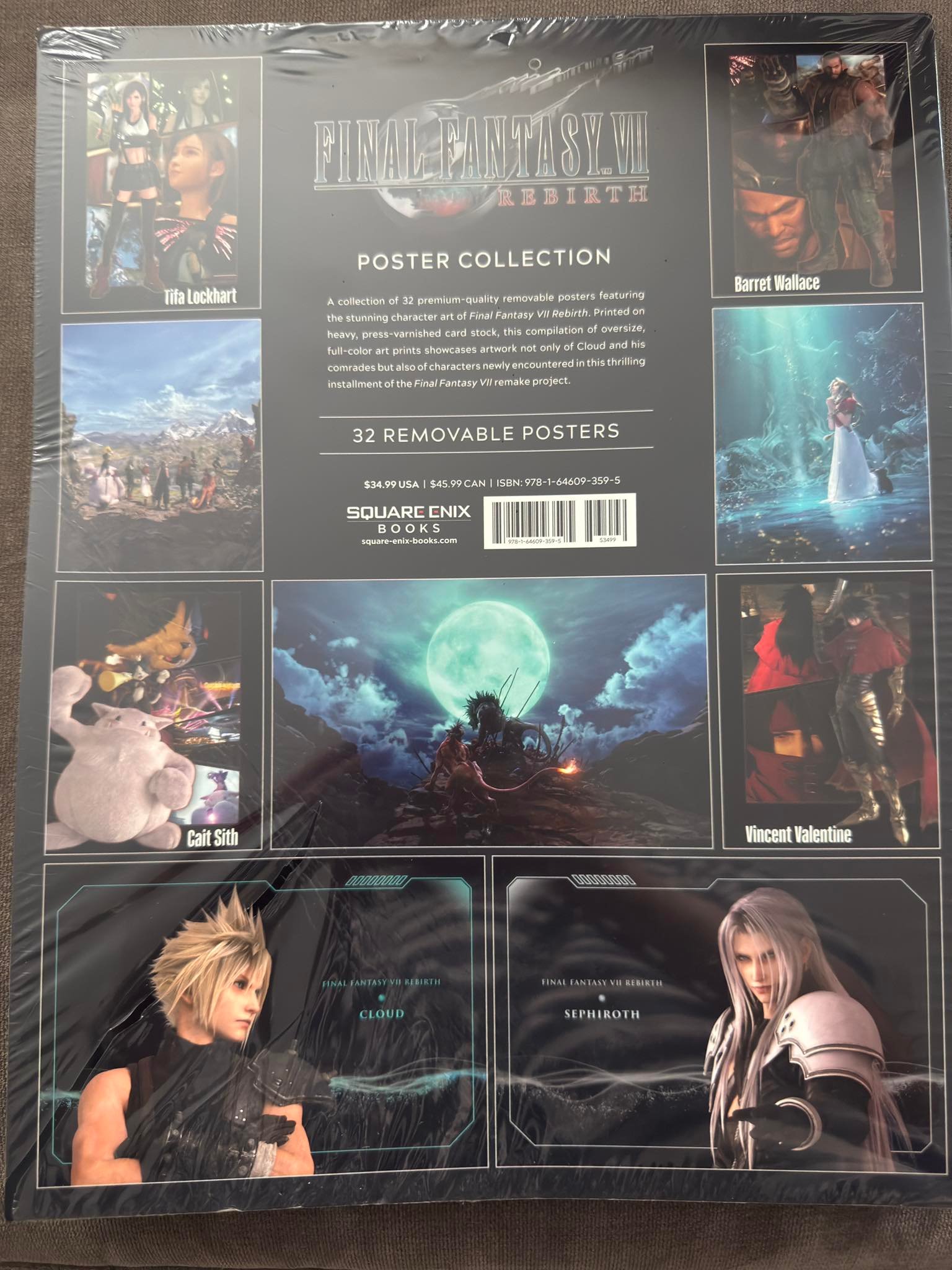 It's here! The Final Fantasy VII Rebirth Poster Collection book! I