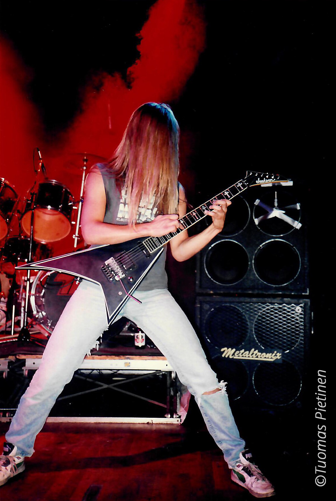 Roope Latvala playing with Stone. I took this picture back in 1992