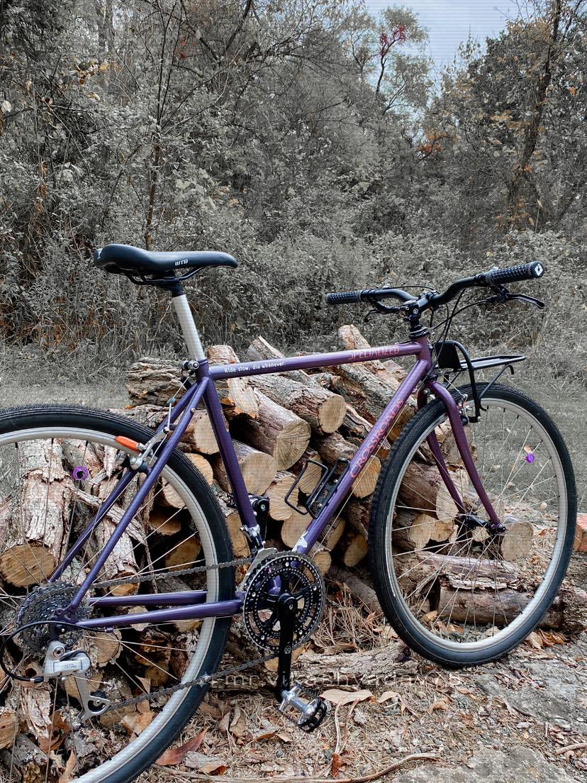 My do-everything build. 90s Specialized Crossroads. 2x8 with thumbies