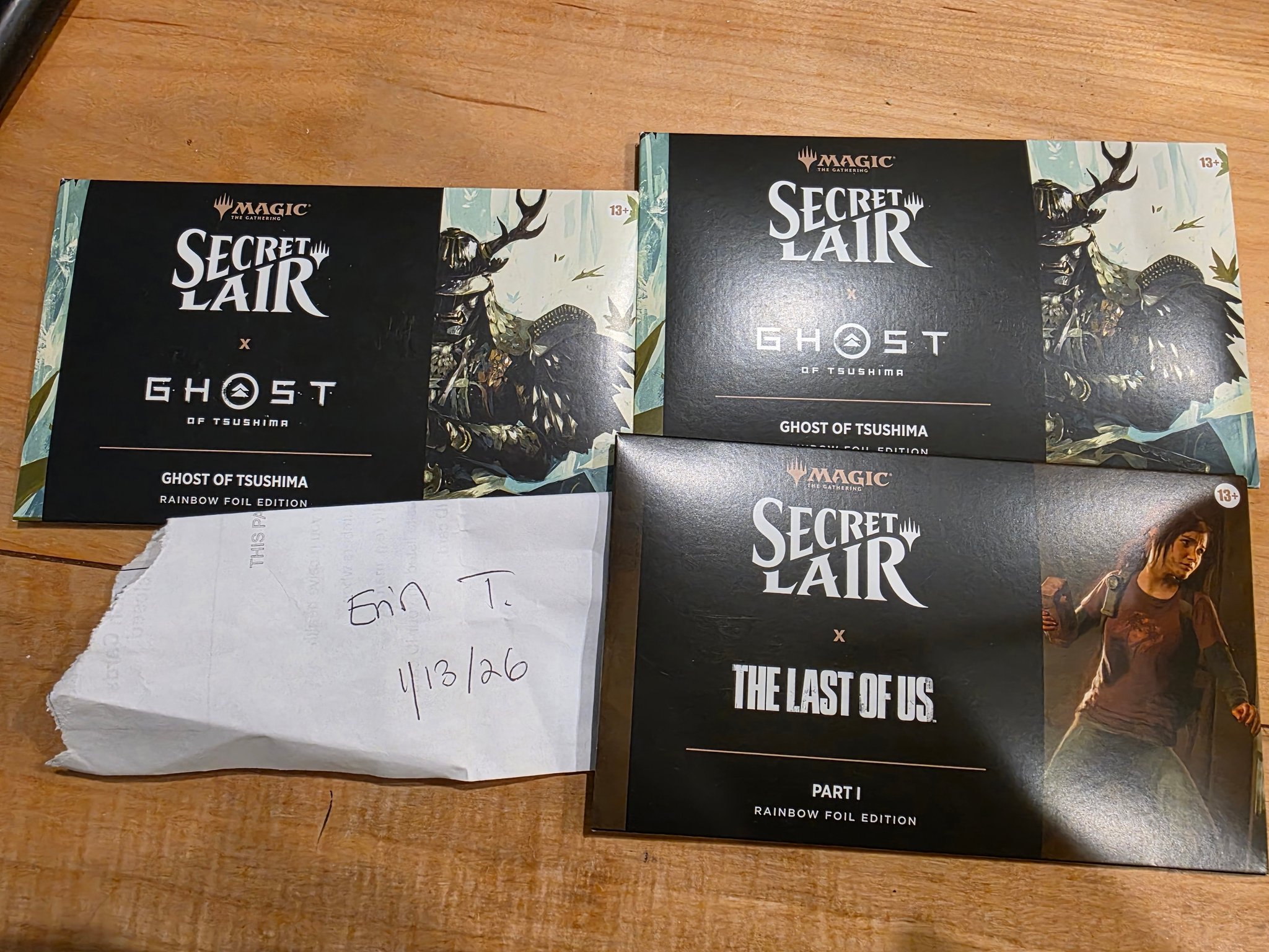 PlayStation Secret Lairs with foil cards for Horizon and Tsushima