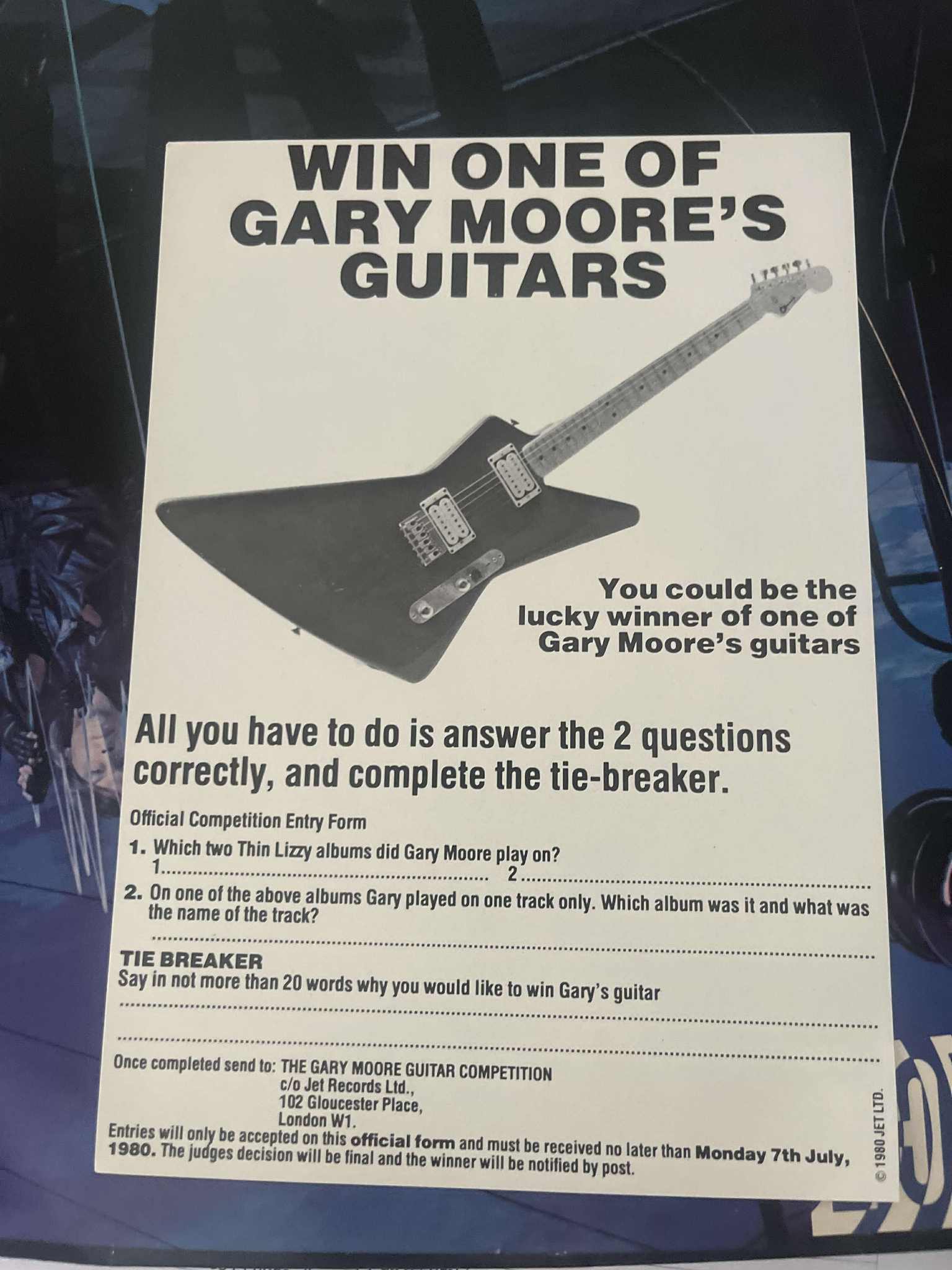 Gary Moore's G-Force album and rare memorabilia