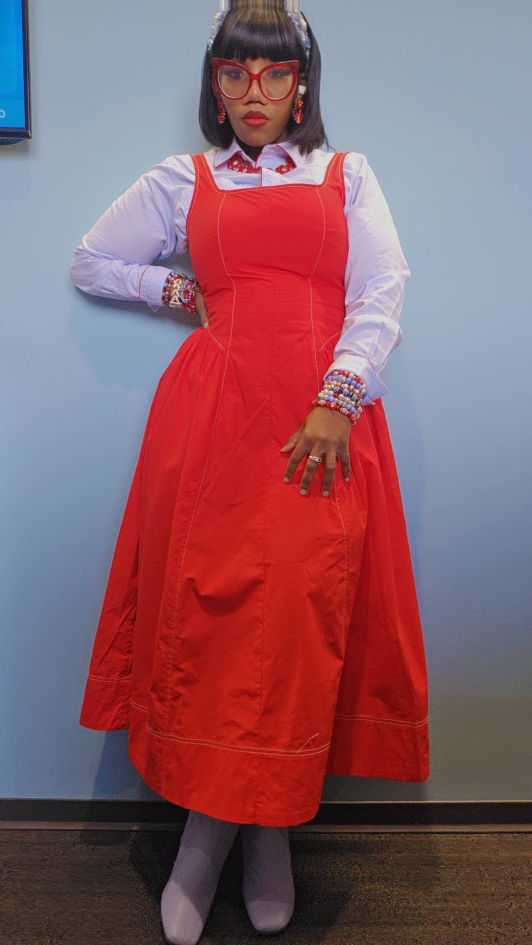 blue and red color combination dress COLOR COMBO I AM LOVING