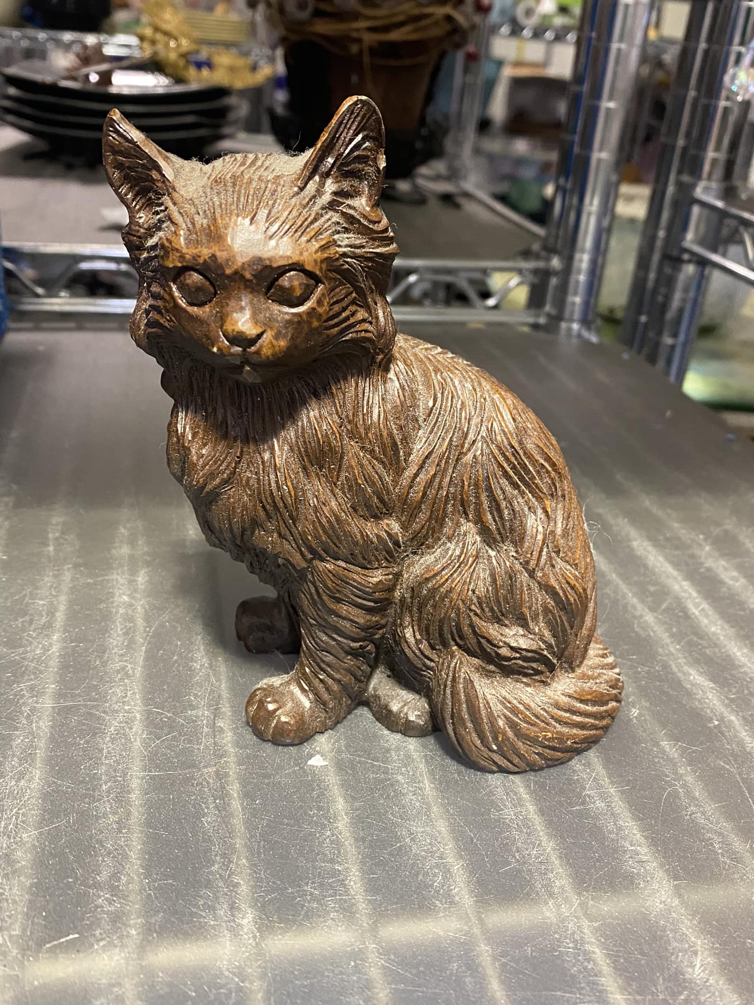 Antique ミニョエット　With Cat　B I thought this group might appreciate my refurbished Sexton Cats