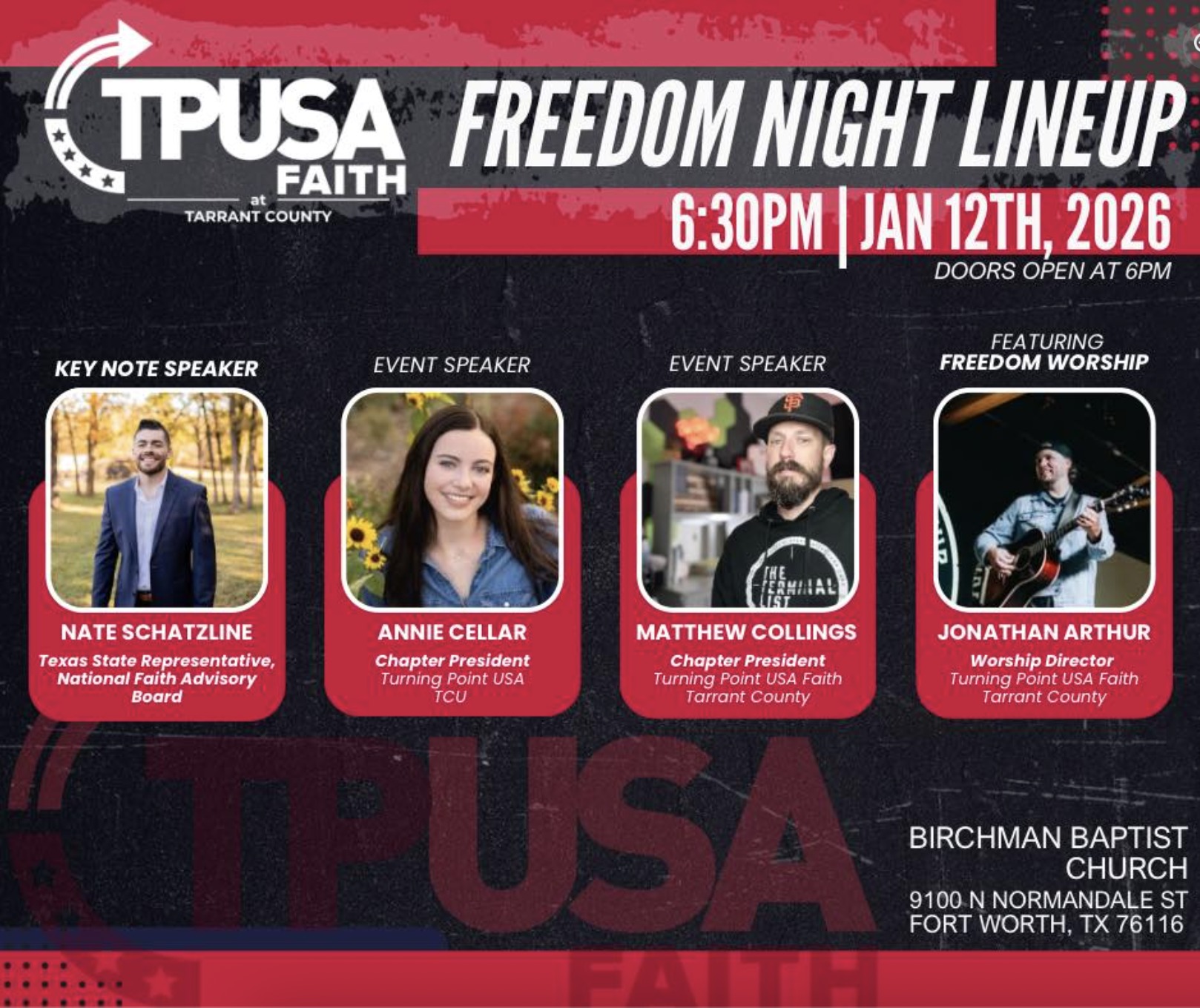 TPUSA Faith of Northern Neck meeting and event schedule