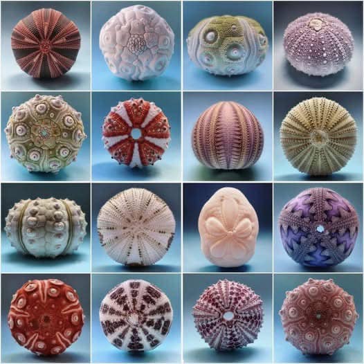 稀で人気の深海種 ウニ殻・標本(Coelopleurus exquisitus) My two magnificent and rare Coelopleurus exquisitus sea urchins