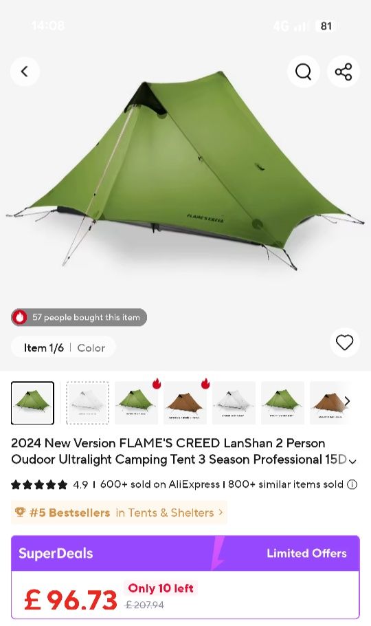 Should I buy Flame's Creed Lanshan 2 tent or 3ful version?