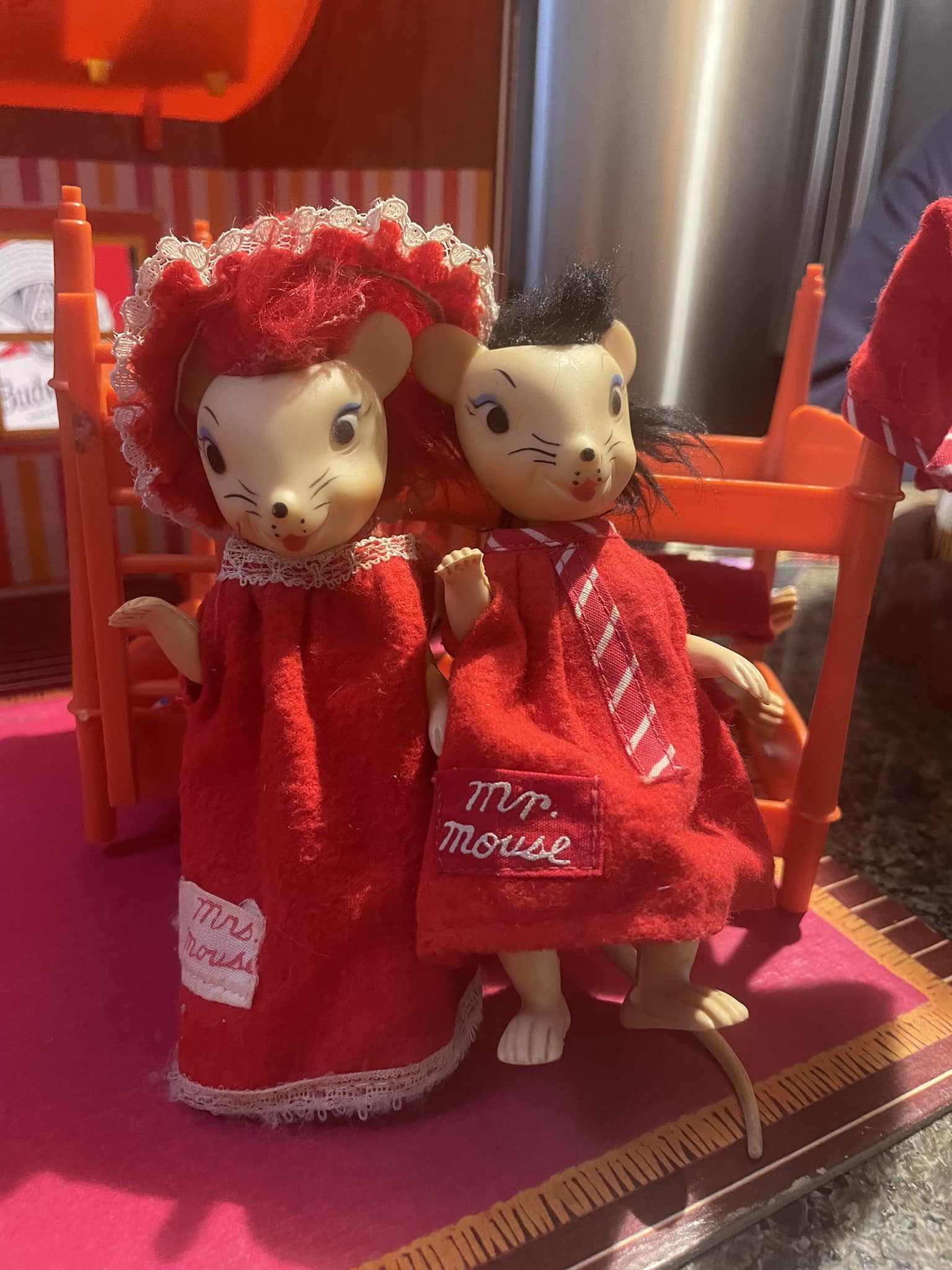 Hello! I have a vintage Remco Mr and Mrs Mouse and their house 
