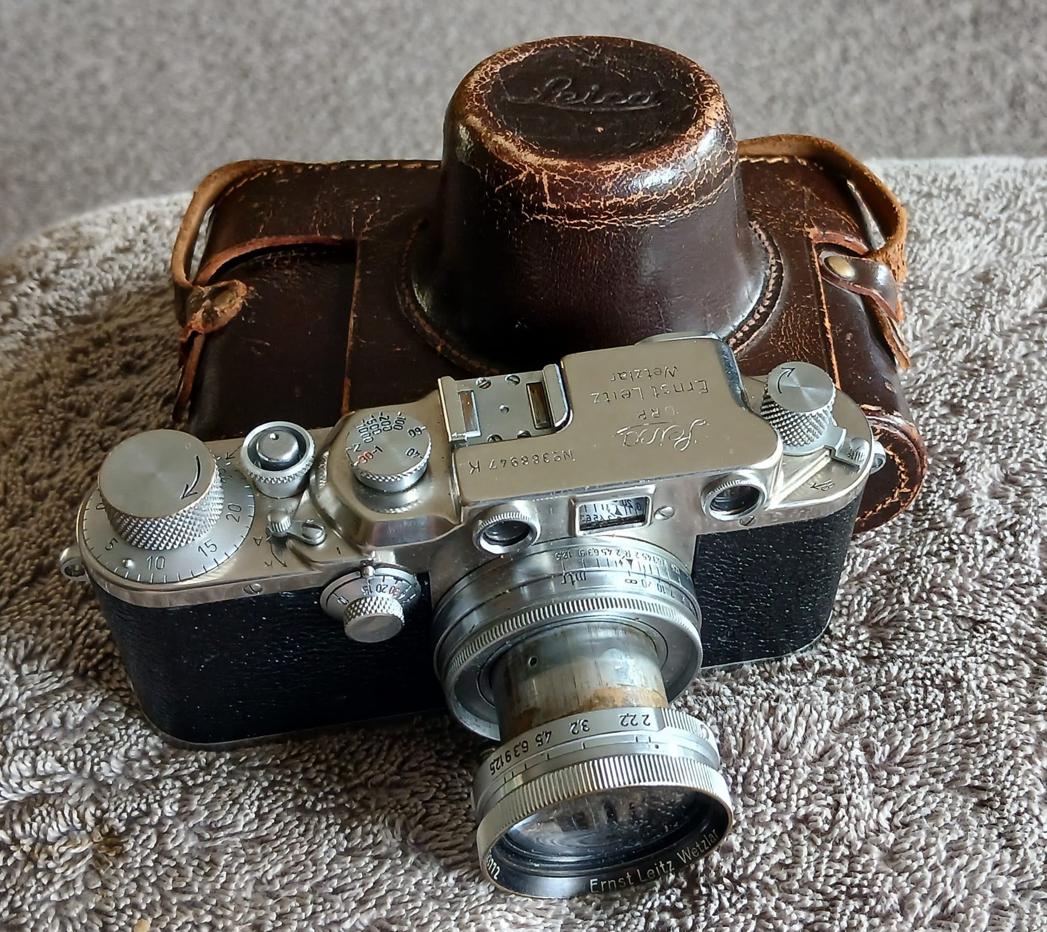 WW2 Chrome Leica IIICK rangefinder camera