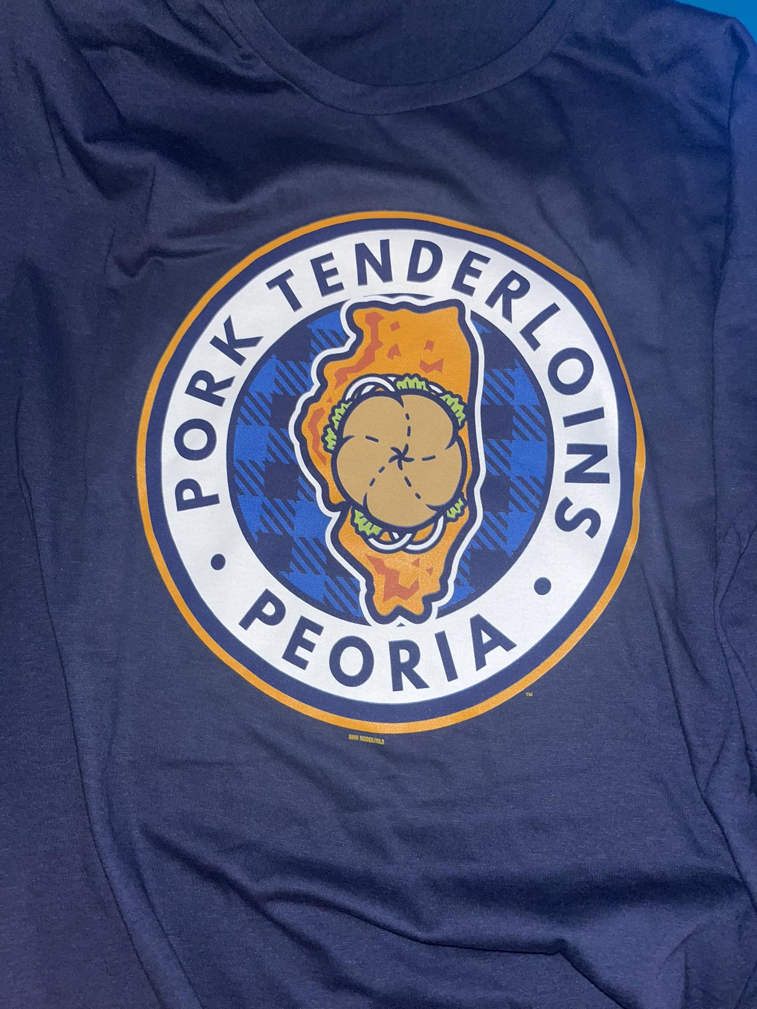 Peoria Chiefs alternate logo shirt featuring Pork Tenderloins