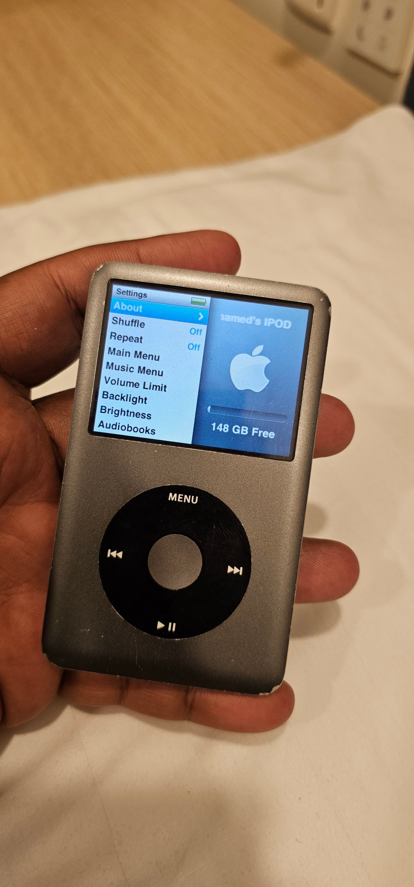 Ipod Classic 7th gen mod with iflash quad and 256gb micro SD