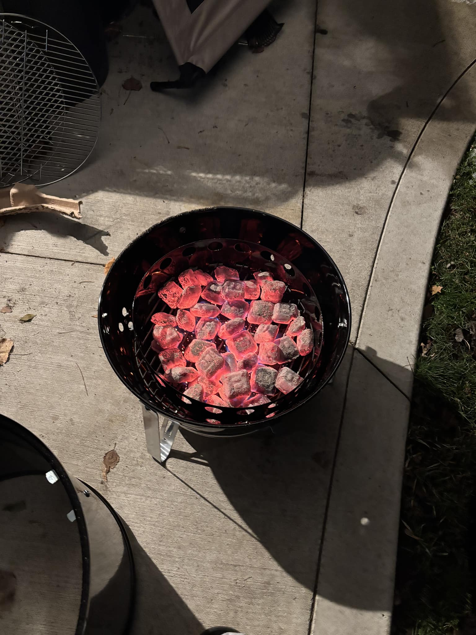 Charcoal setup for 10 hour burn in WSM