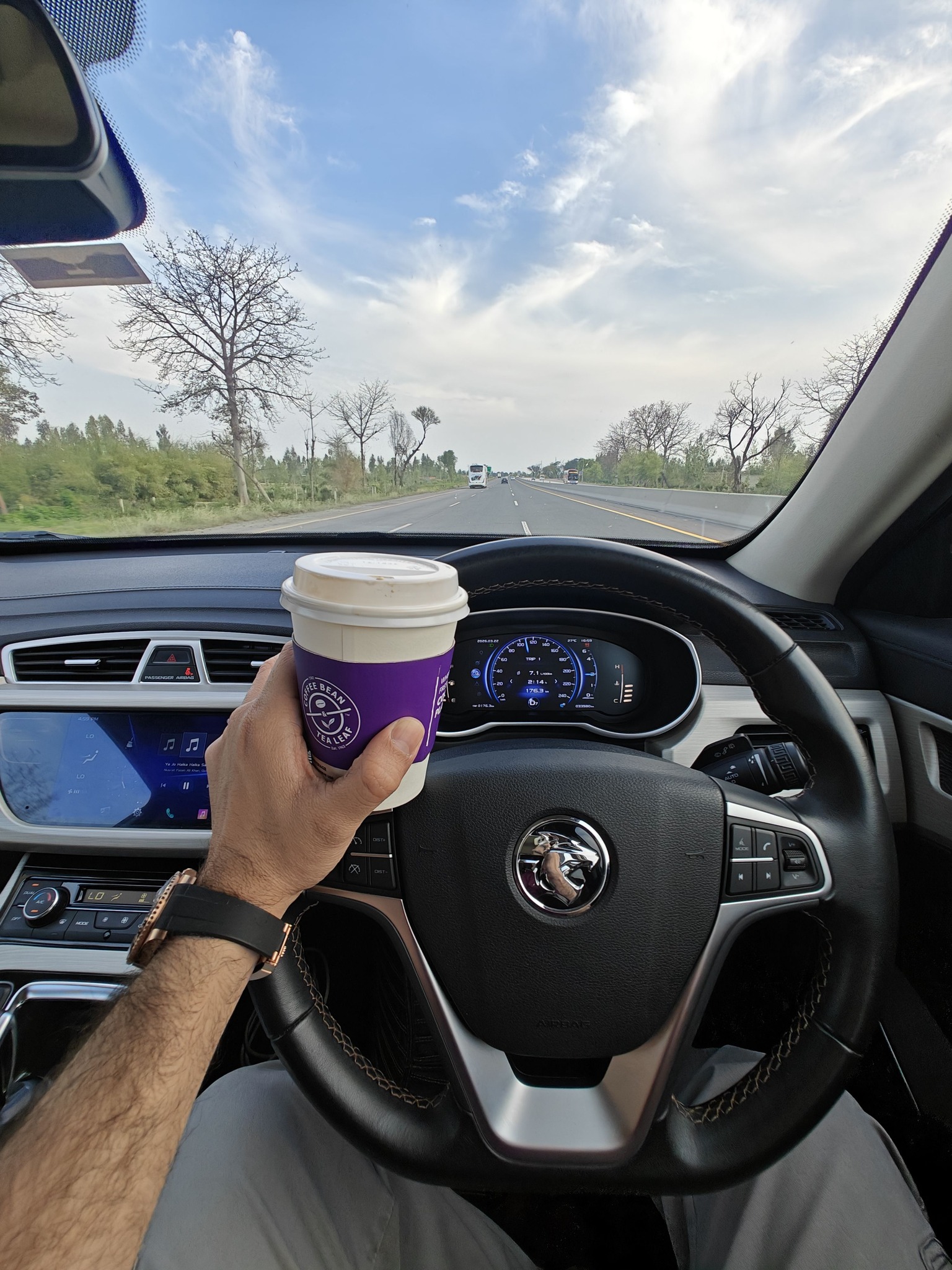 Beautiful comfortable ride with first day coffee after Ramzan 