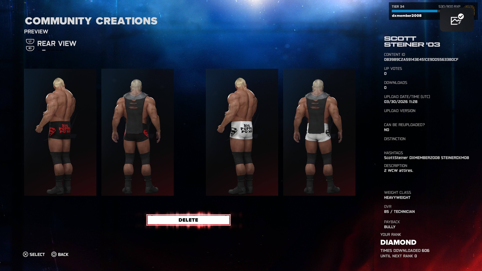 WWE 2K25/2K26 community creations by dxmember2008