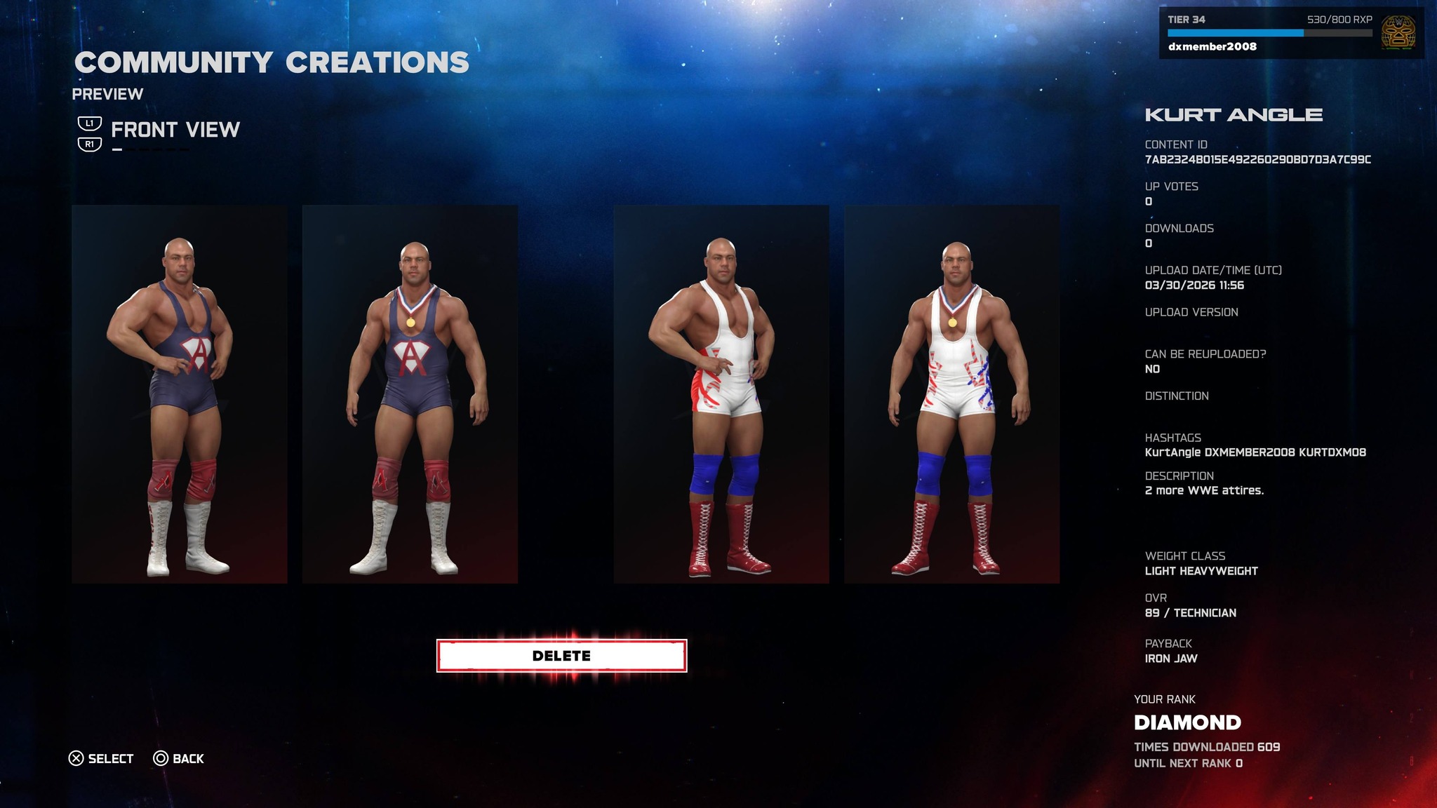 WWE 2K25/2K26 community creations by dxmember2008