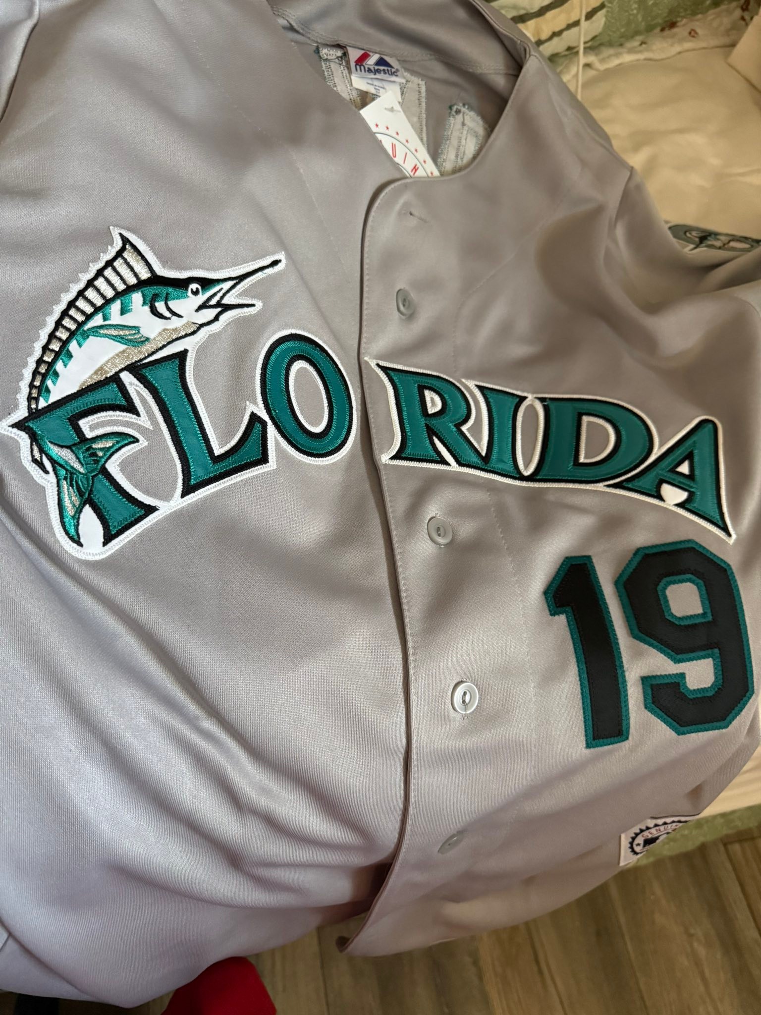Miami Marlins Majestic Orange Official Cool Base Jersey Original 🤩🔥