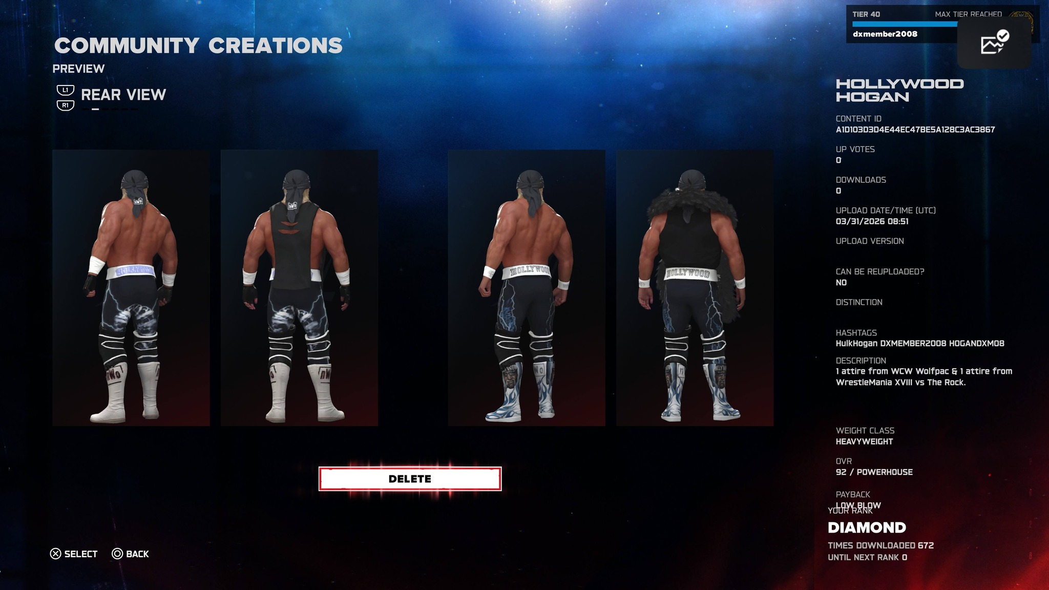 WWE 2K25/2K26 community creations by dxmember2008